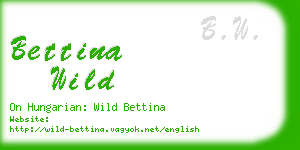bettina wild business card
